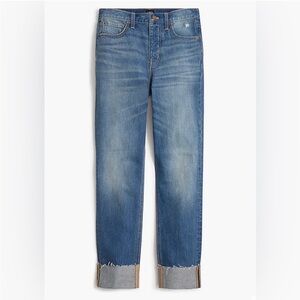J. Crew Factory Premium Edition high-rise straight jean cabana blue wash 26P